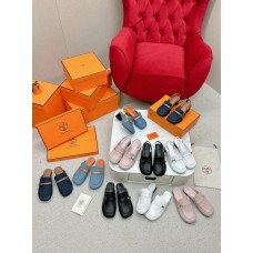 Hermes Flat Shoes for Spring Summer Women's Sandals Slides HHSHEA60