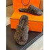 Hermes Fur Slides Women's Shoes for Winter HHSHEE04