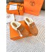 Hermes Fur Slides Women's Shoes for Winter HHSHEE05