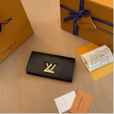 Louis Vuitton LV Twist N80690 Epi Leather Long Flap Wallet LLWTA02